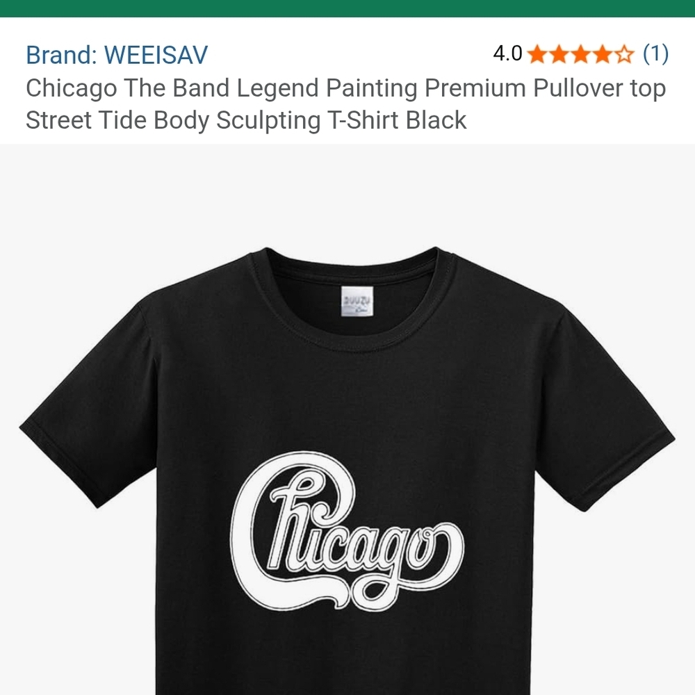 Chicago Band Black T-Shirt